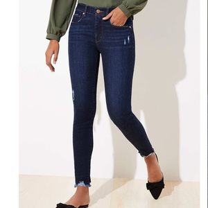 LOFT Modern Skinny Raw Hem Jean